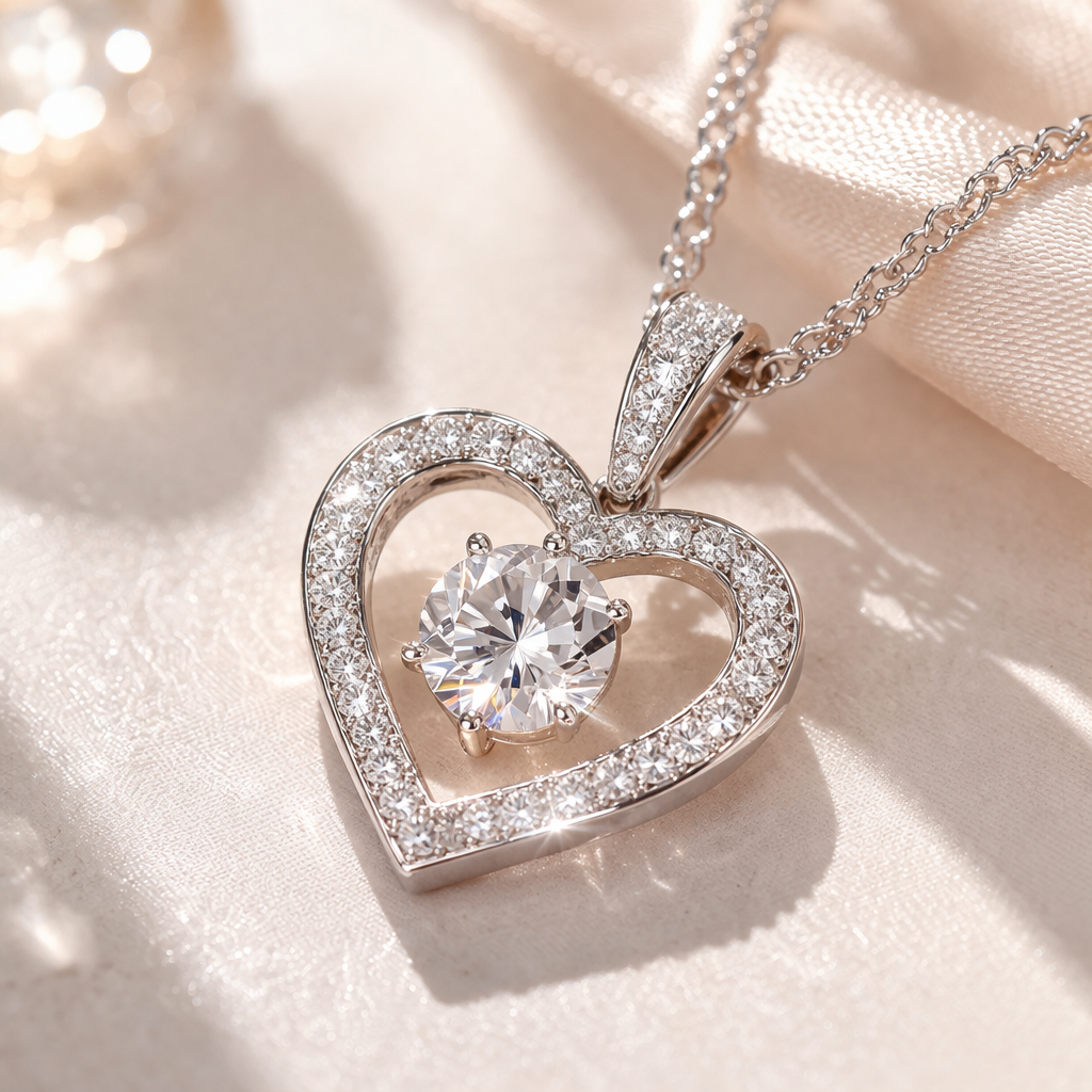 Moonlight Heart Necklace