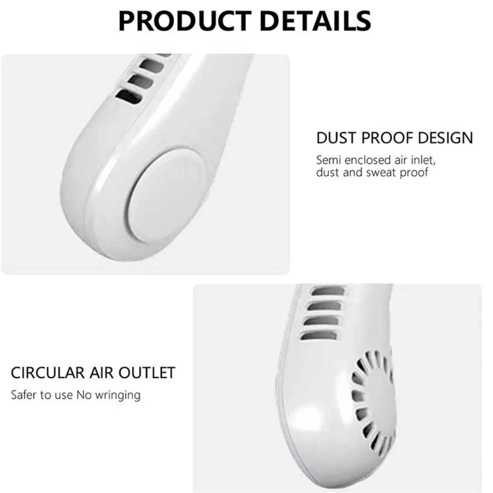 🏆 2026 Best Seller🏆 Portable Bladeless Hanging Neck Fan - 3-Second Instant Cooling