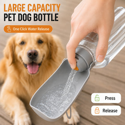 🔥40% OFF – Limited Time Only2-in-1 Portable Dog Water Bottle – 520ml Leak-Proof Water Bottle with 150ml Food Storage for Travel & Outdoor Adventures