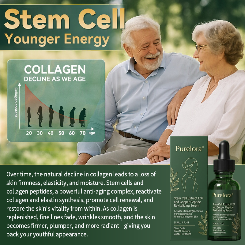 💖Change from the inside out | Purelora® Stem Cell–Derived EGF & Copper Peptide Activating Serum  (Deeply activates skin renewal from within for firmer, smoother-looking skin)
