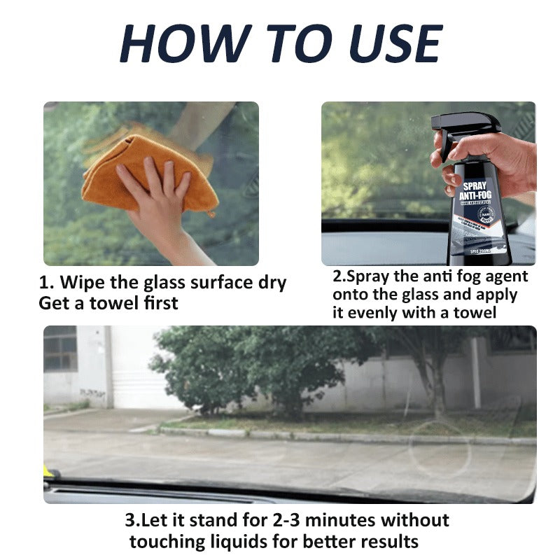 🔥 40% OFF –Long-Lasting Anti-Fog Spray – Clear Vision for Car Windows & Helmets