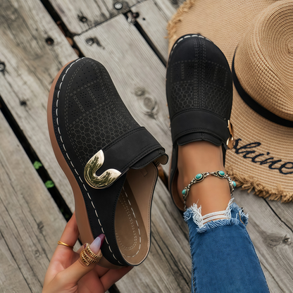 🏆 All-Day Comfort 👣 Leather Wedge Slip-Ons – Easy to Wear & Comfortable to Walk In ⏳ 𝐋𝐀𝐒𝐓 𝐃𝐀𝐘: 𝟖𝟎% 𝐎𝐅𝐅