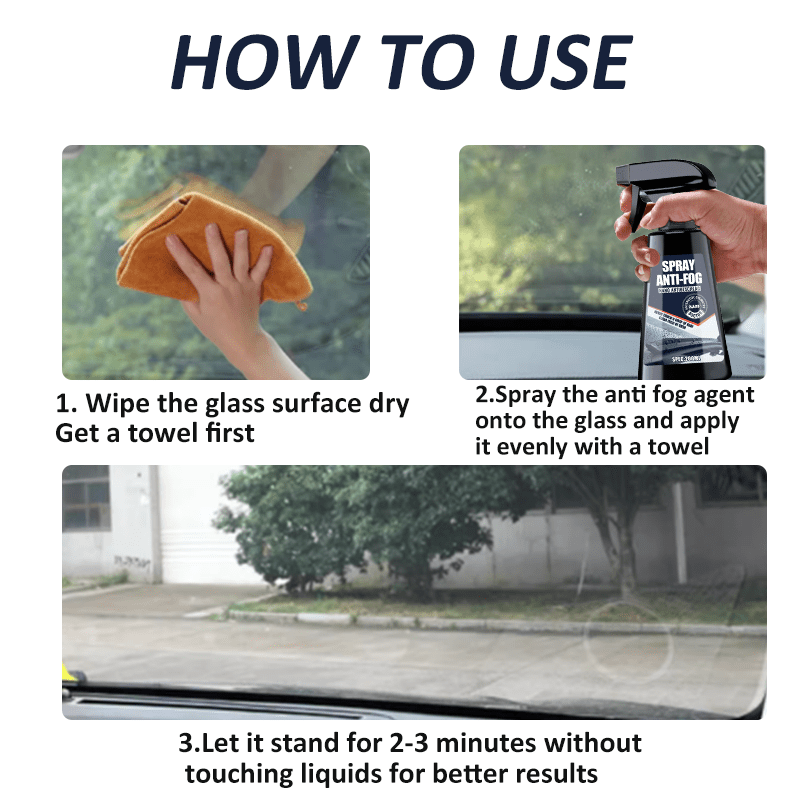 🔥 40% OFF –Long-Lasting Anti-Fog Spray – Clear Vision for Car Windows & Helmets