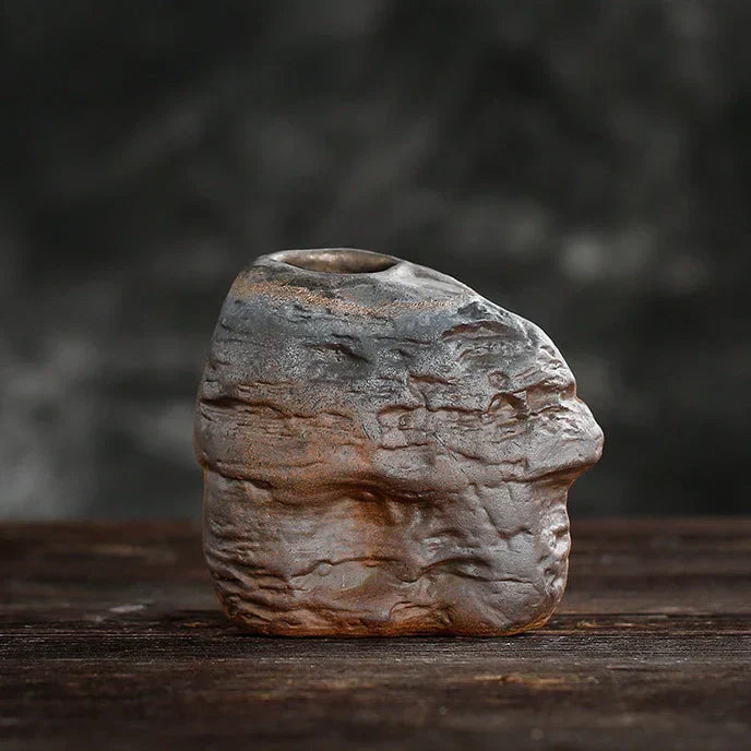 Handmade Classic Brown Table Vase Set