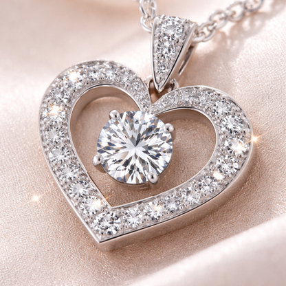 Moonlight Heart Necklace