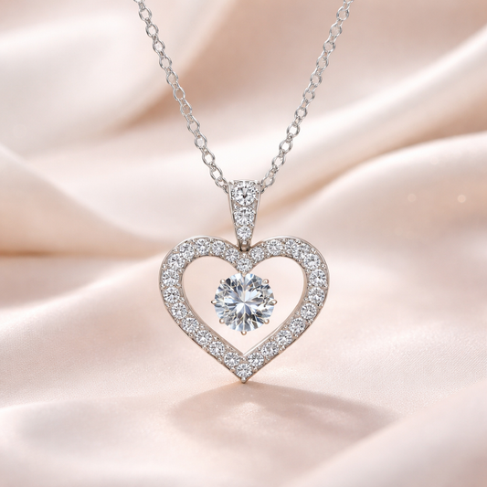Moonlight Heart Necklace