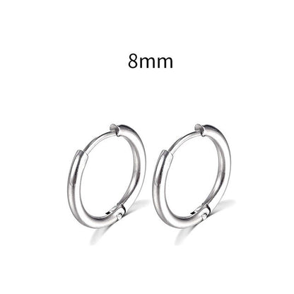 2025 New Simple Stainless Steel Gold Small Earrings Cartilage Ear Piercing Jewelry