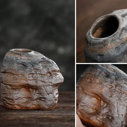 Handmade Classic Brown Table Vase Set