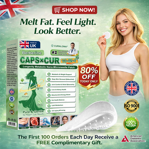🔥 New Arrival |Curalona® Triple Action Microneedle Patch – Berberine & NAD+ for Metabolic Support, Bakuchiol for Skin Renewal, Boswellia for Joint Comfort – Transdermal Day & Night Microneedle Patch for Women & Men – 7 Patches