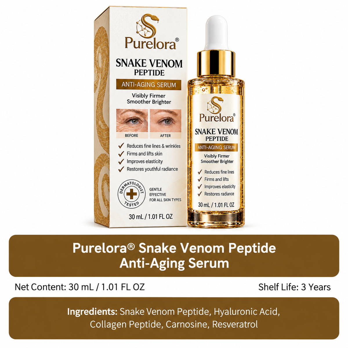 🔥 LAST DAY: 80% OFF | Snake Venom Anti-Wrinkle Serum – Smooth Fine Lines & Firm-Looking Skin