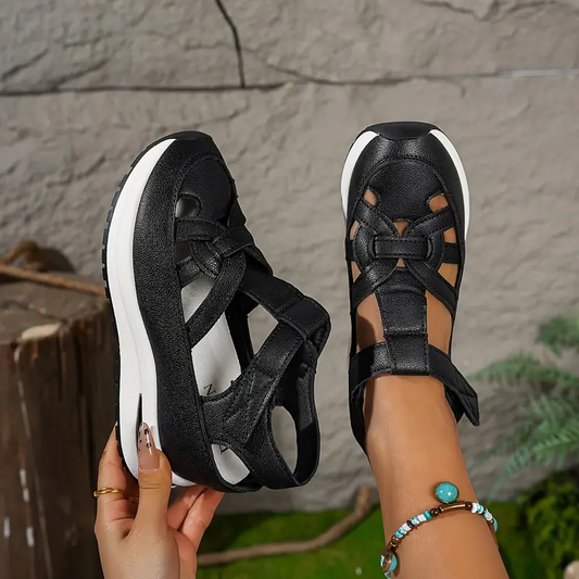 Livraison gratuite - Sandales pour femmes BQODQO® au design souple et ajustable - Fermeture Velcro et confort optimal pour pieds larges et étroits