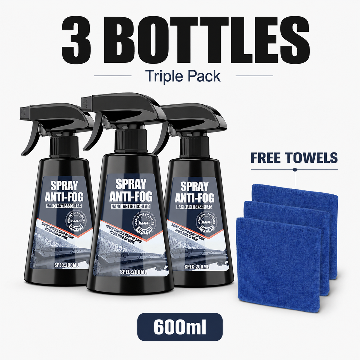 🔥 40% OFF –Long-Lasting Anti-Fog Spray – Clear Vision for Car Windows & Helmets