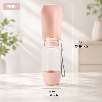 🔥40% OFF – Limited Time Only2-in-1 Portable Dog Water Bottle – 520ml Leak-Proof Water Bottle with 150ml Food Storage for Travel & Outdoor Adventures