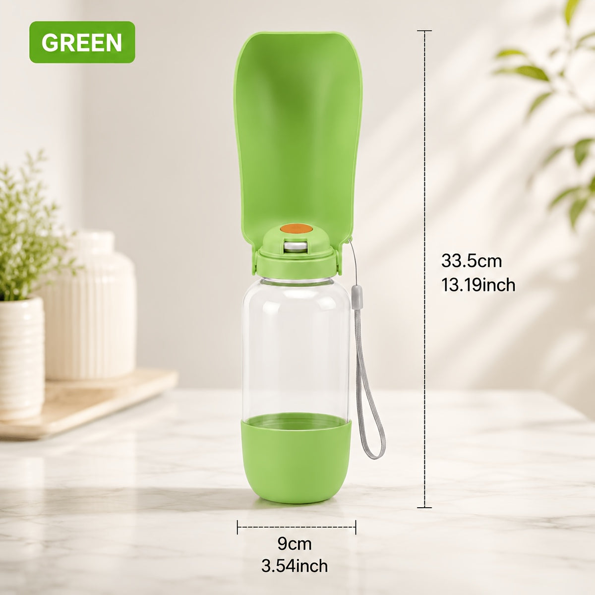 🔥40% OFF – Limited Time Only2-in-1 Portable Dog Water Bottle – 520ml Leak-Proof Water Bottle with 150ml Food Storage for Travel & Outdoor Adventures