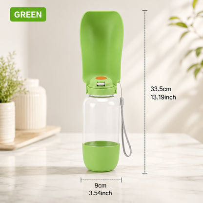🔥40% OFF – Limited Time Only2-in-1 Portable Dog Water Bottle – 520ml Leak-Proof Water Bottle with 150ml Food Storage for Travel & Outdoor Adventures