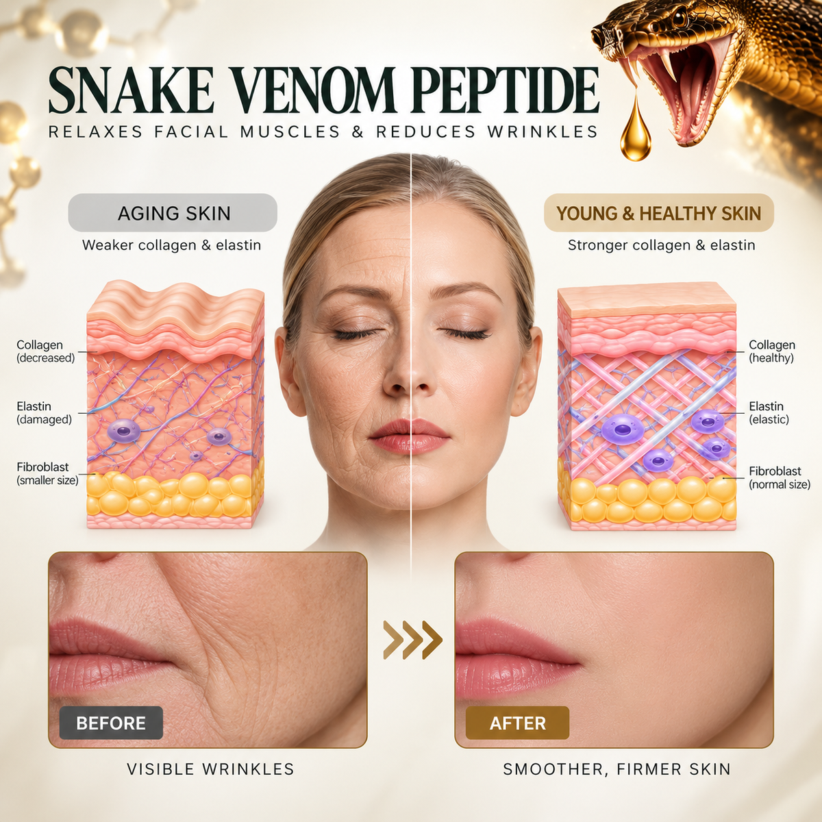 🔥 LAST DAY: 80% OFF | Snake Venom Anti-Wrinkle Serum – Smooth Fine Lines & Firm-Looking Skin