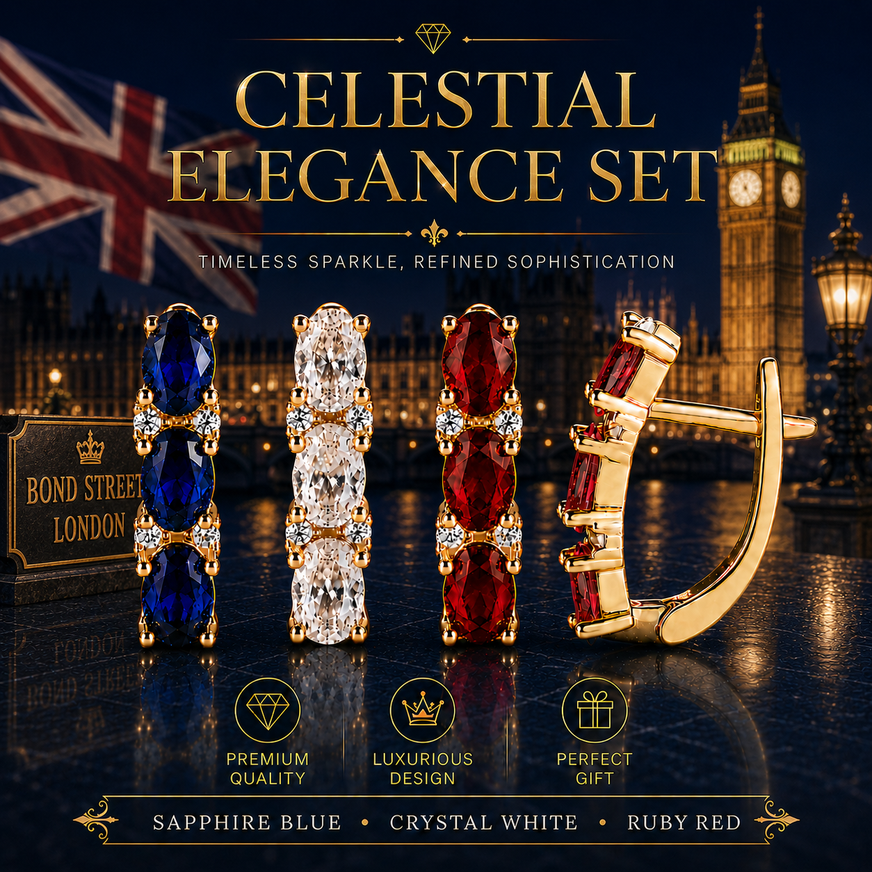 🔥 LAST DAY SALE – 80% OFF 💎 Czticle®  Histone Magnetology Lymphvity Germanium Three Stone Earrings ✨ The Perfect Blend of Elegance, Comfort & Everyday Confidence